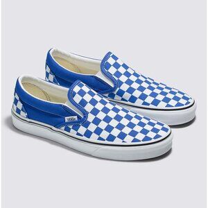 Vans Classic Slip-On Checkered Shoe- Blue Women’s Size 8.5 or Men’s 7